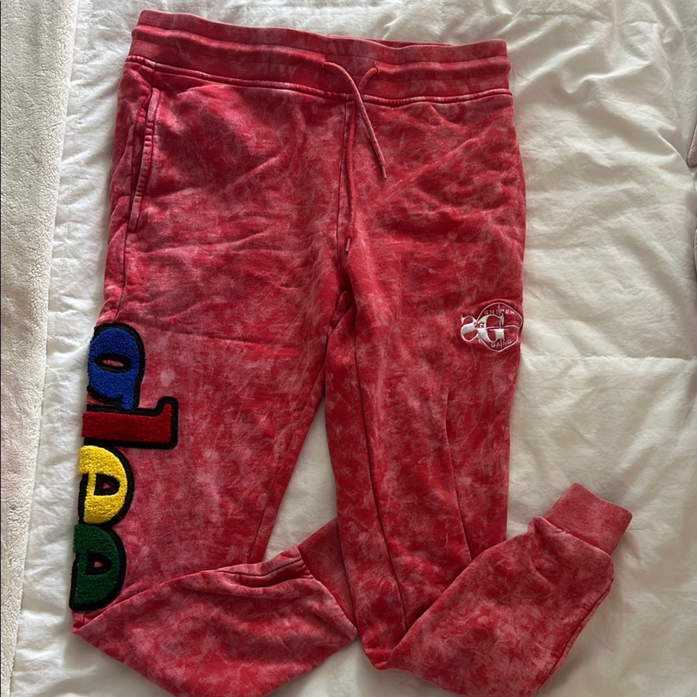 Glee Red Tie-Dye Hooded Sweatshirt and sweatpants - Picture 5 of 7
